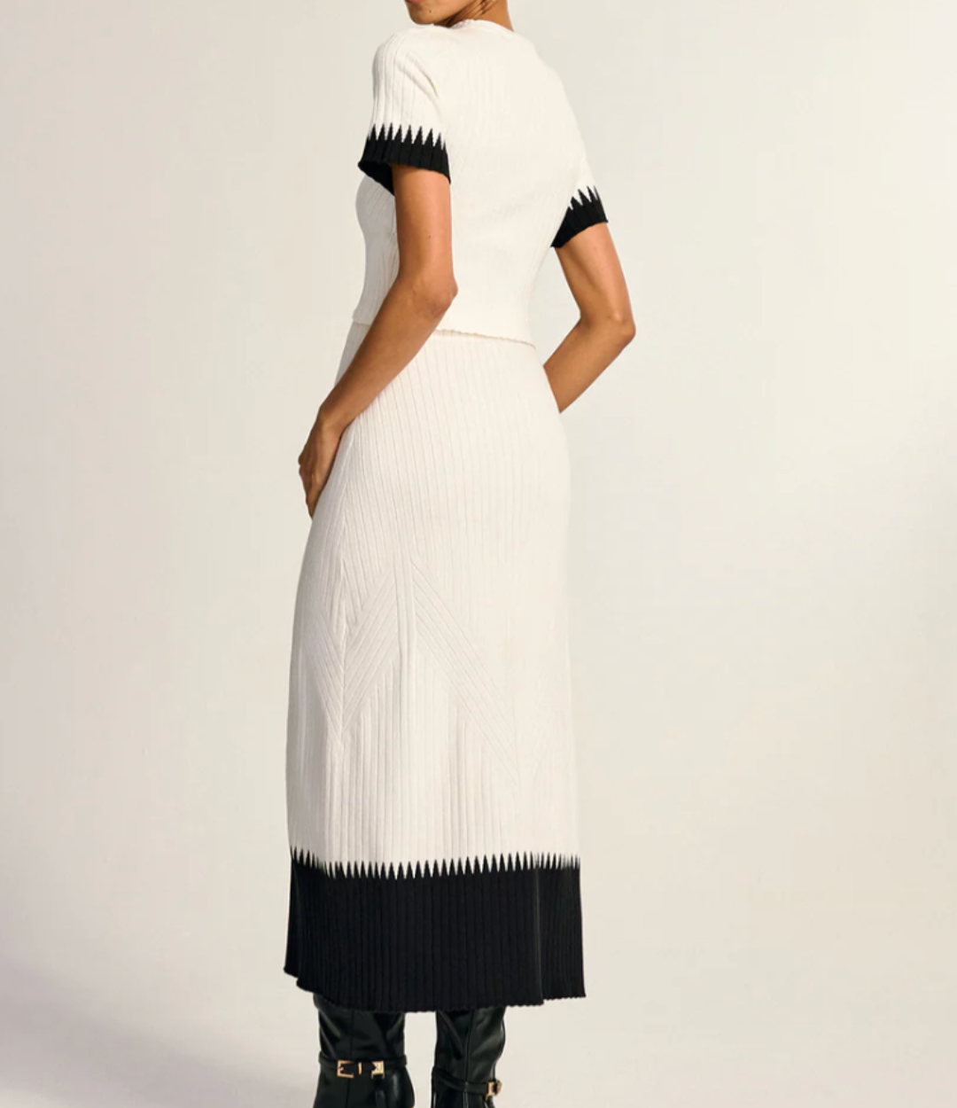 Contrast Detail Knit Co-ord Set