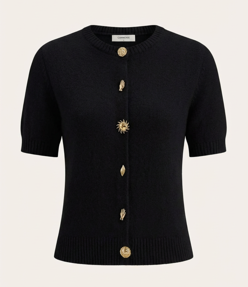 Metal Detail Knit Cardigan