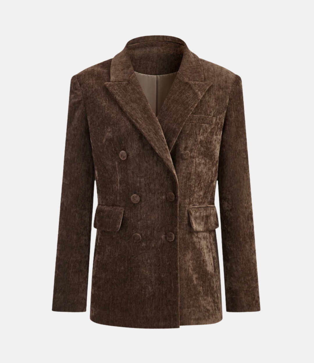 Double Breasted Velvet Blazer