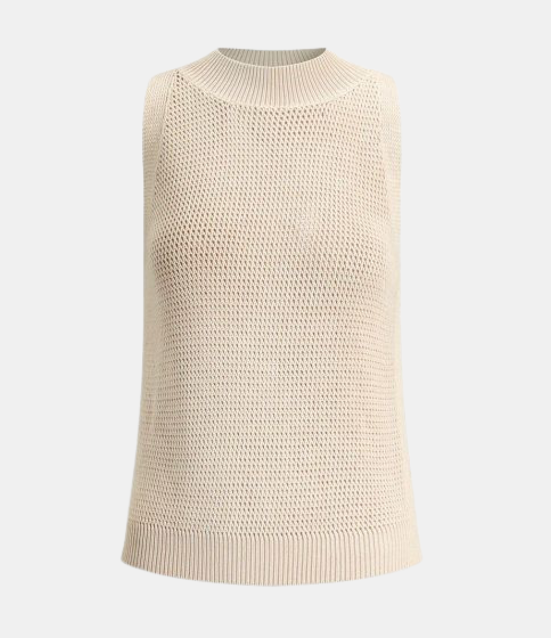 Knit Hollow Solid Tank Top