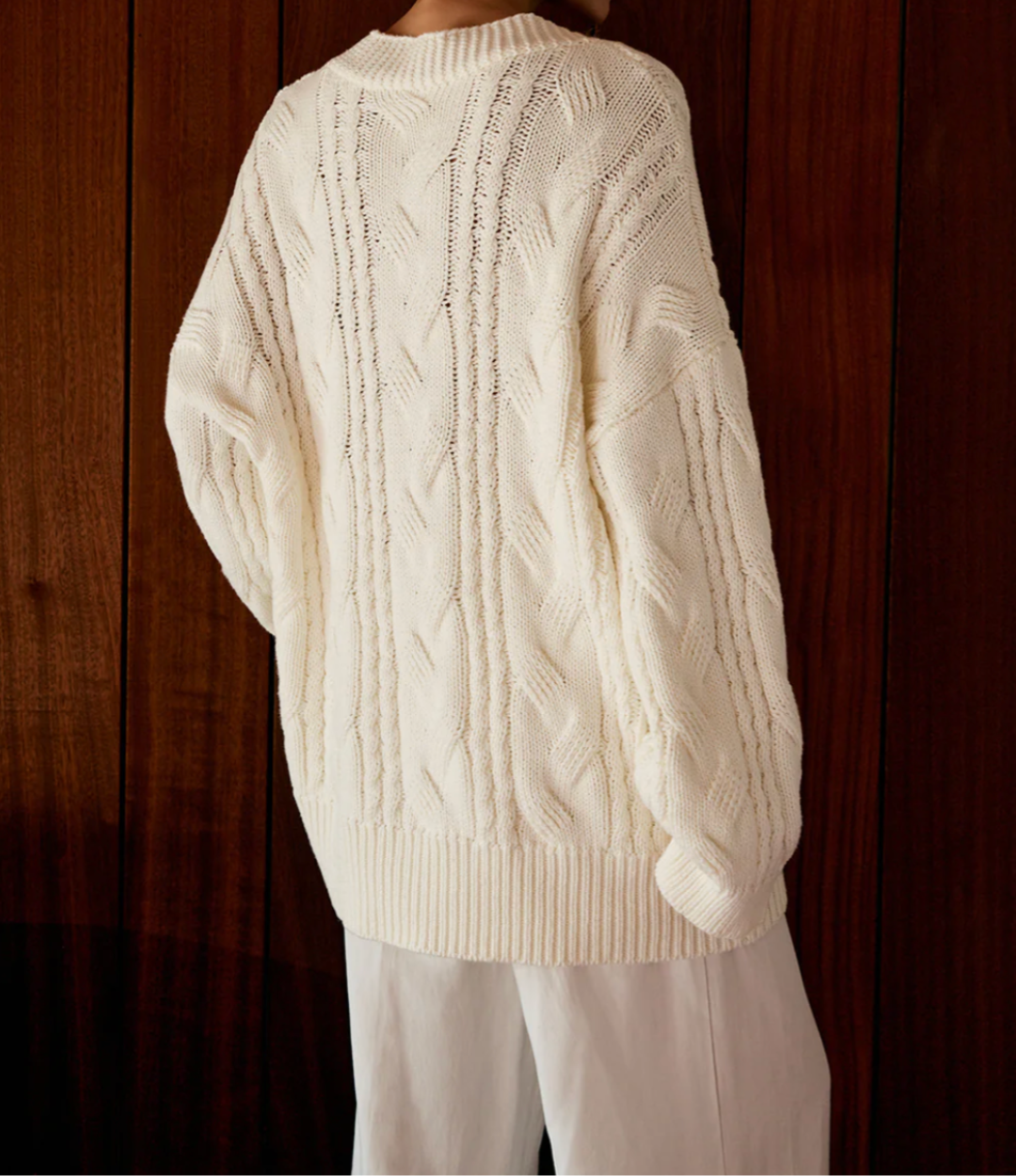Oversized Cable Knit Outwear