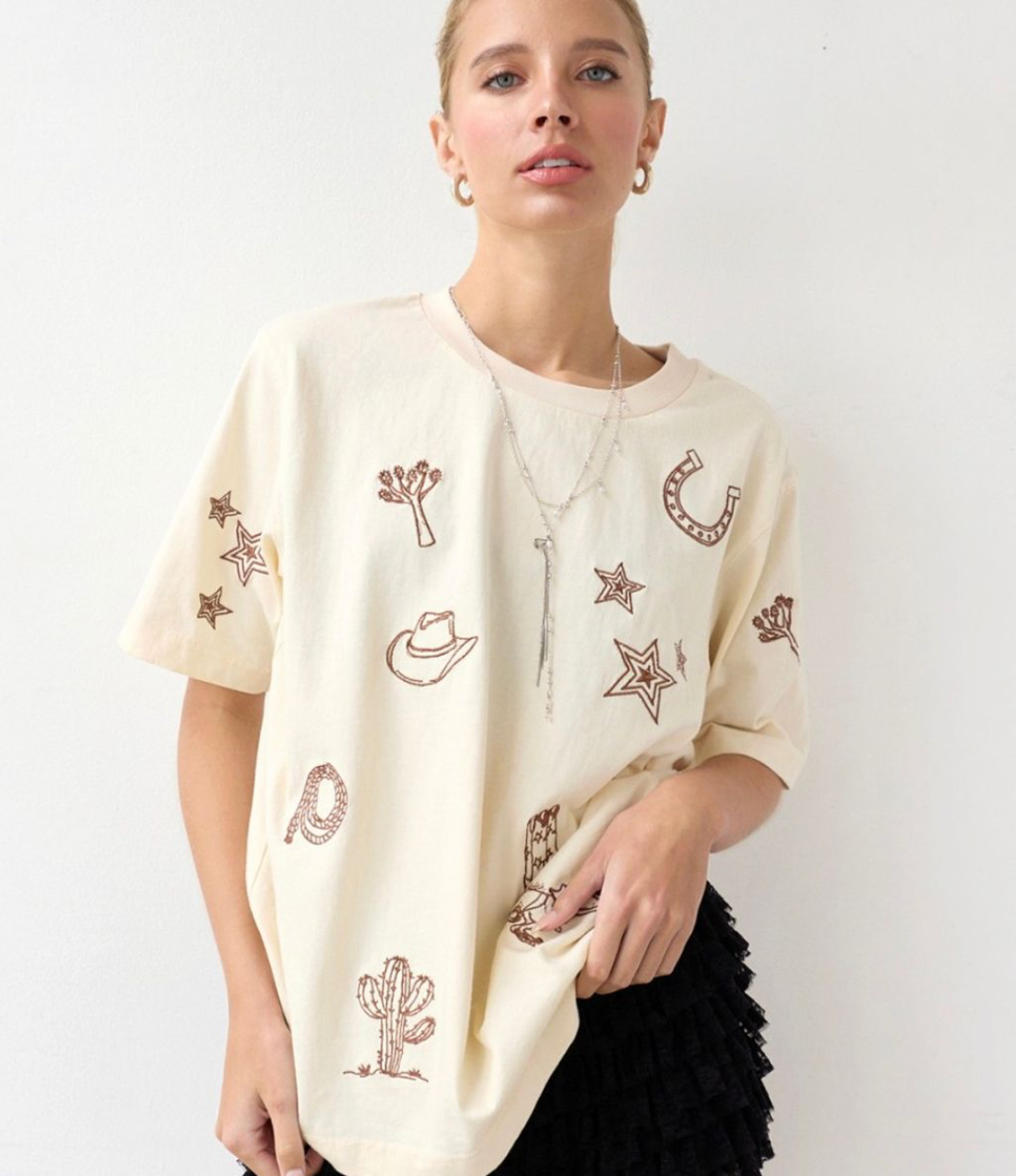 Cowboy Embo Tee