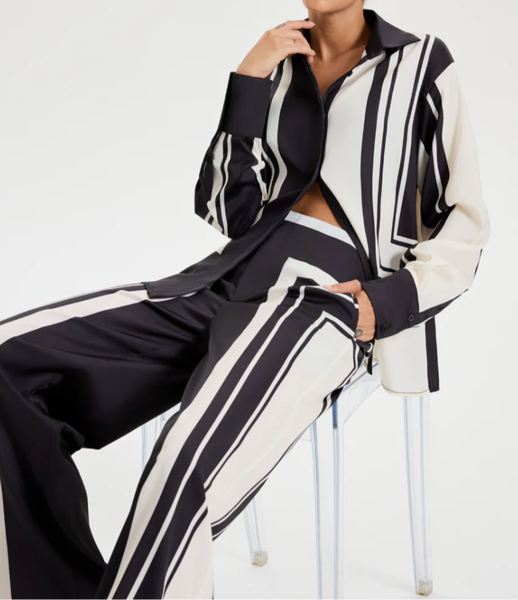 Contrast Striped Set
