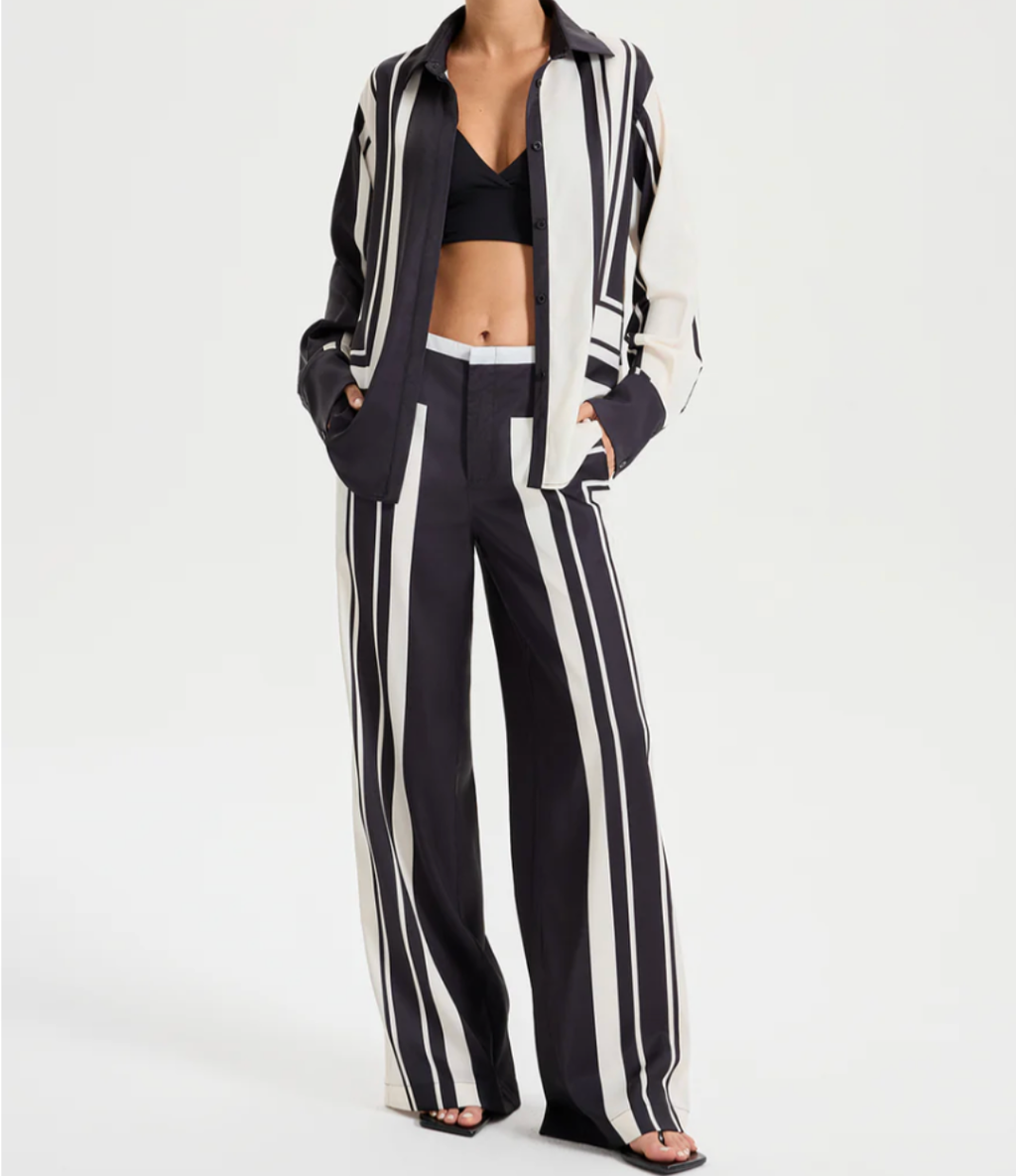 Contrast Striped Set