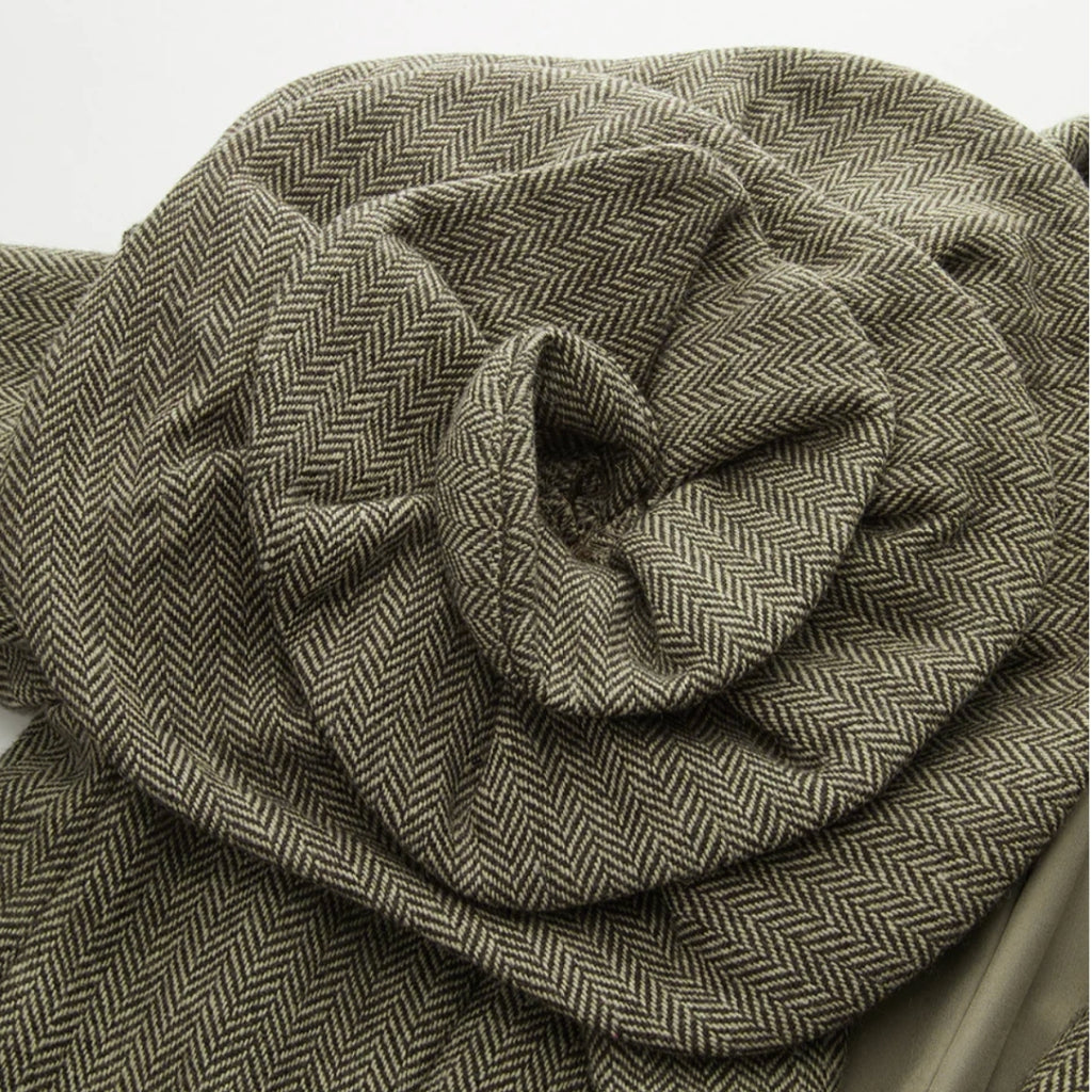 Blazer 3D flor botón único café