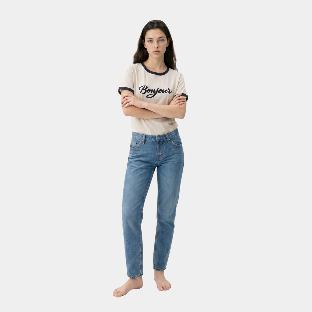Tee ringer bonjour bicolor