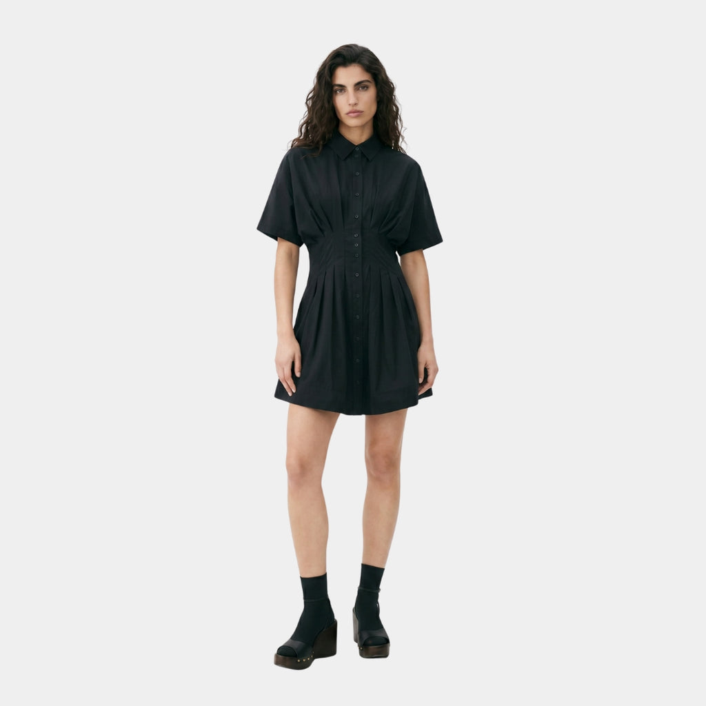 Vestido camisero wide pintuck