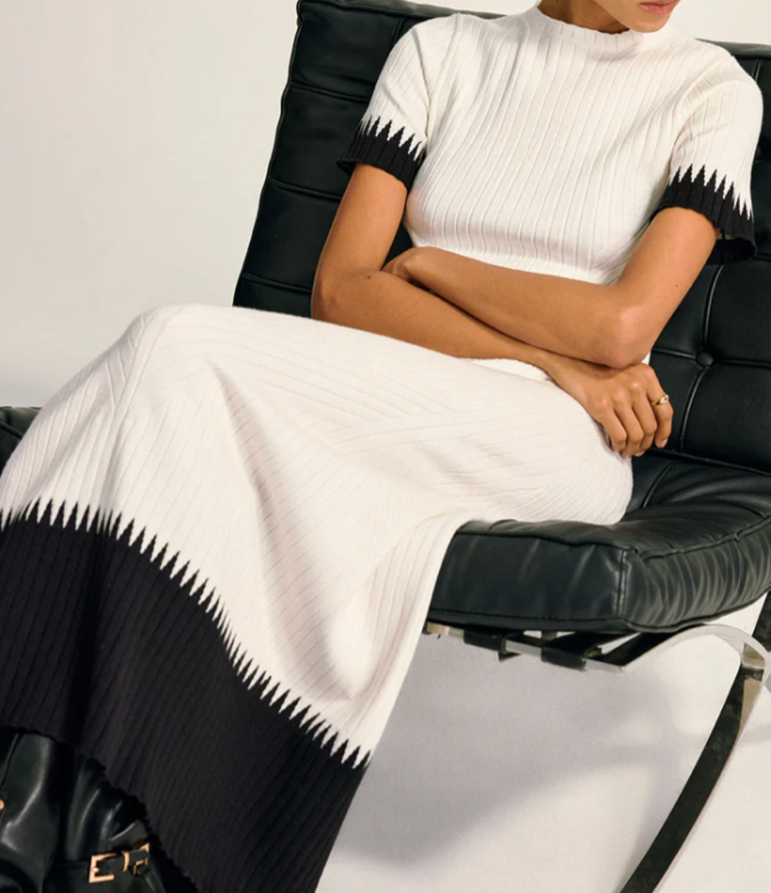 Contrast Detail Knit Co-ord Set