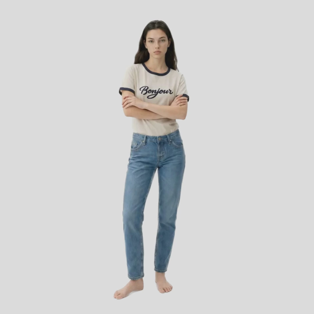 Tee ringer bonjour bicolor