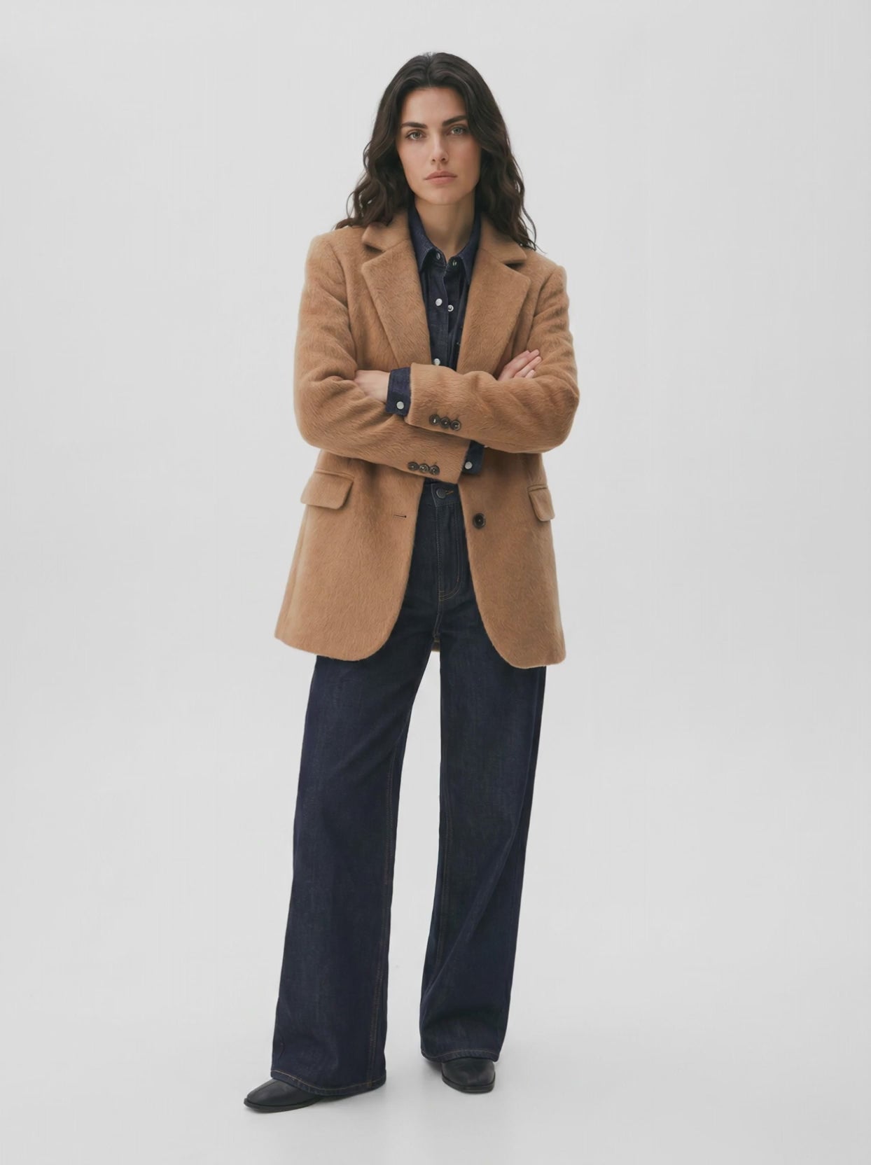 Blazer tweed sastre khaki