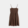 Vestido mini cami con cuerpo smocked